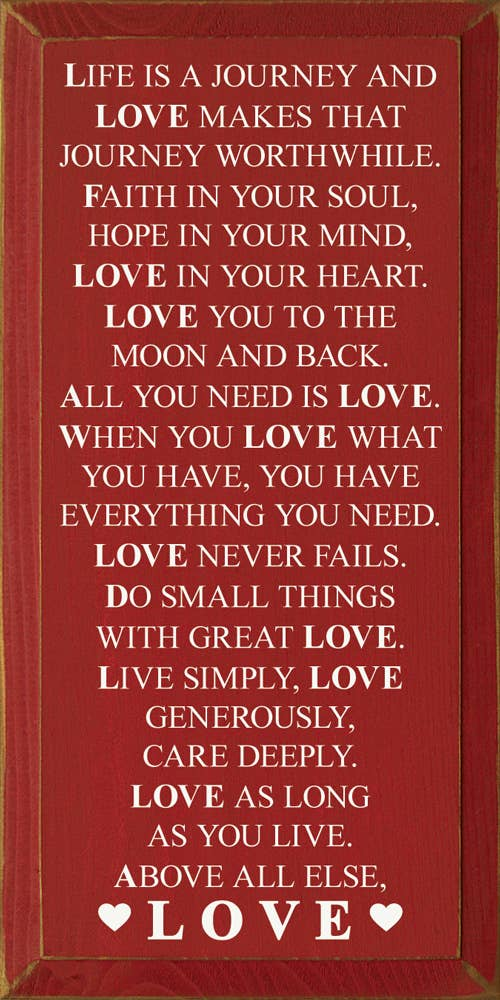 Life is a journey and love makes that journey worthwhile. Sawdust City