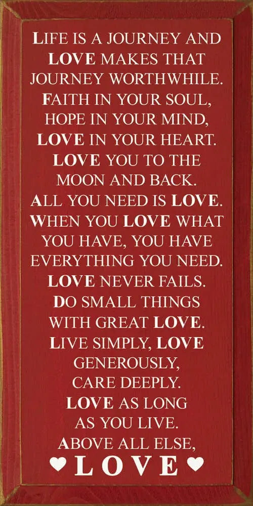 Life is a journey and love makes that journey worthwhile. Sawdust City