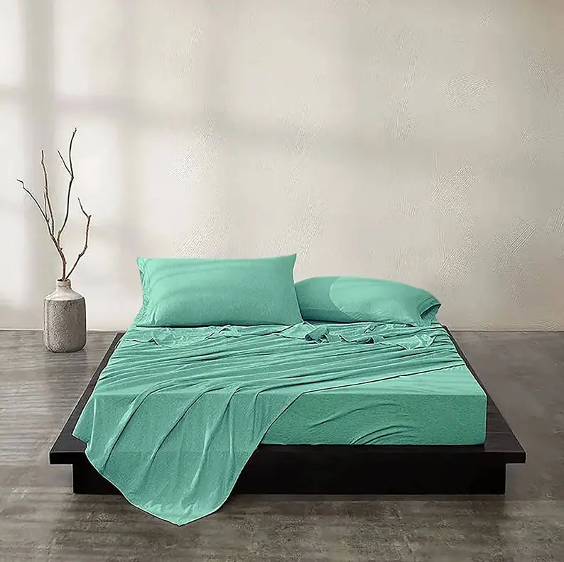 Light Blue Extra Soft Cozy Sheet Set 12" Deep Pocket Home Mart Goods