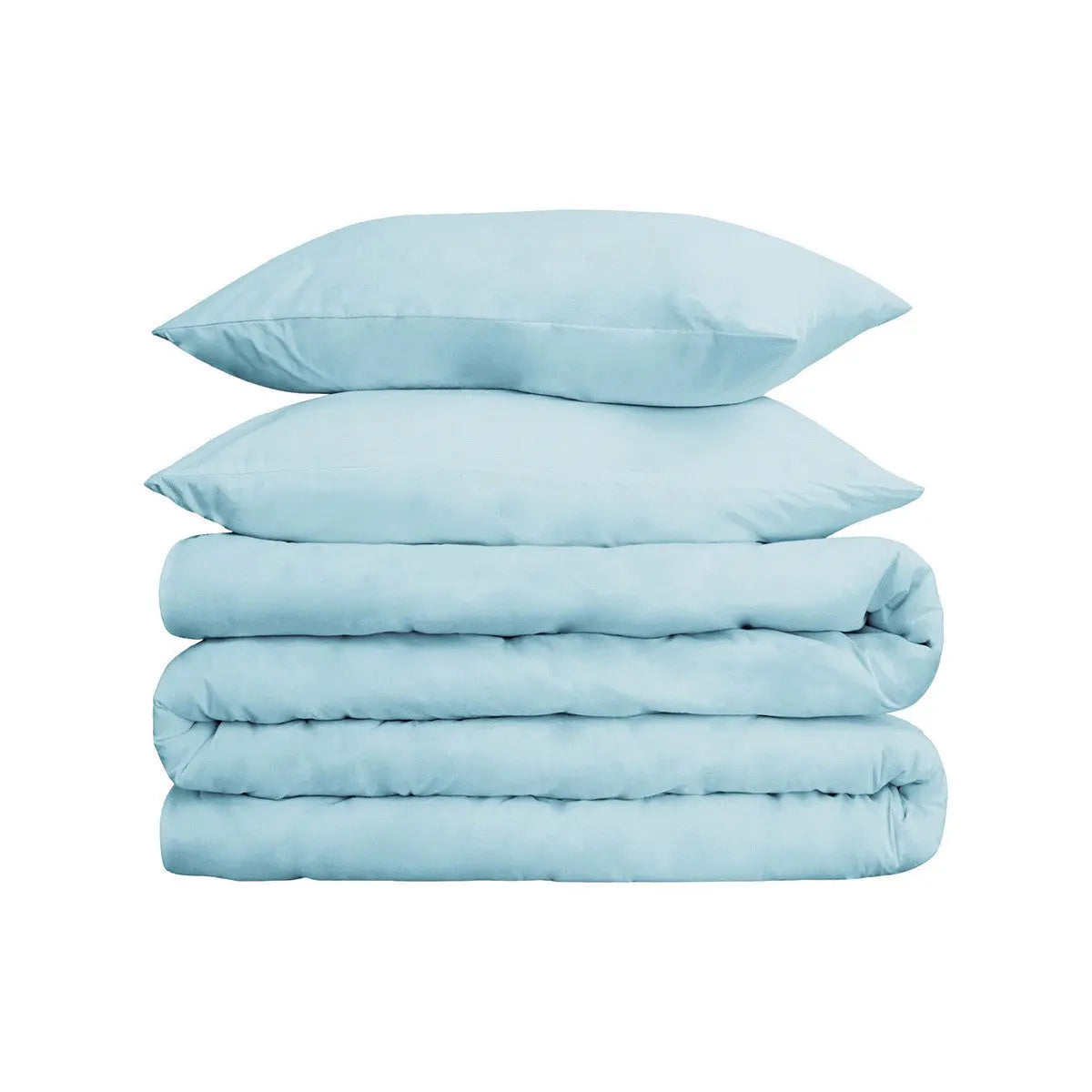 Light Blue King Cotton Blend Washable Duvet Cover Set Homeroots Bed & Bath