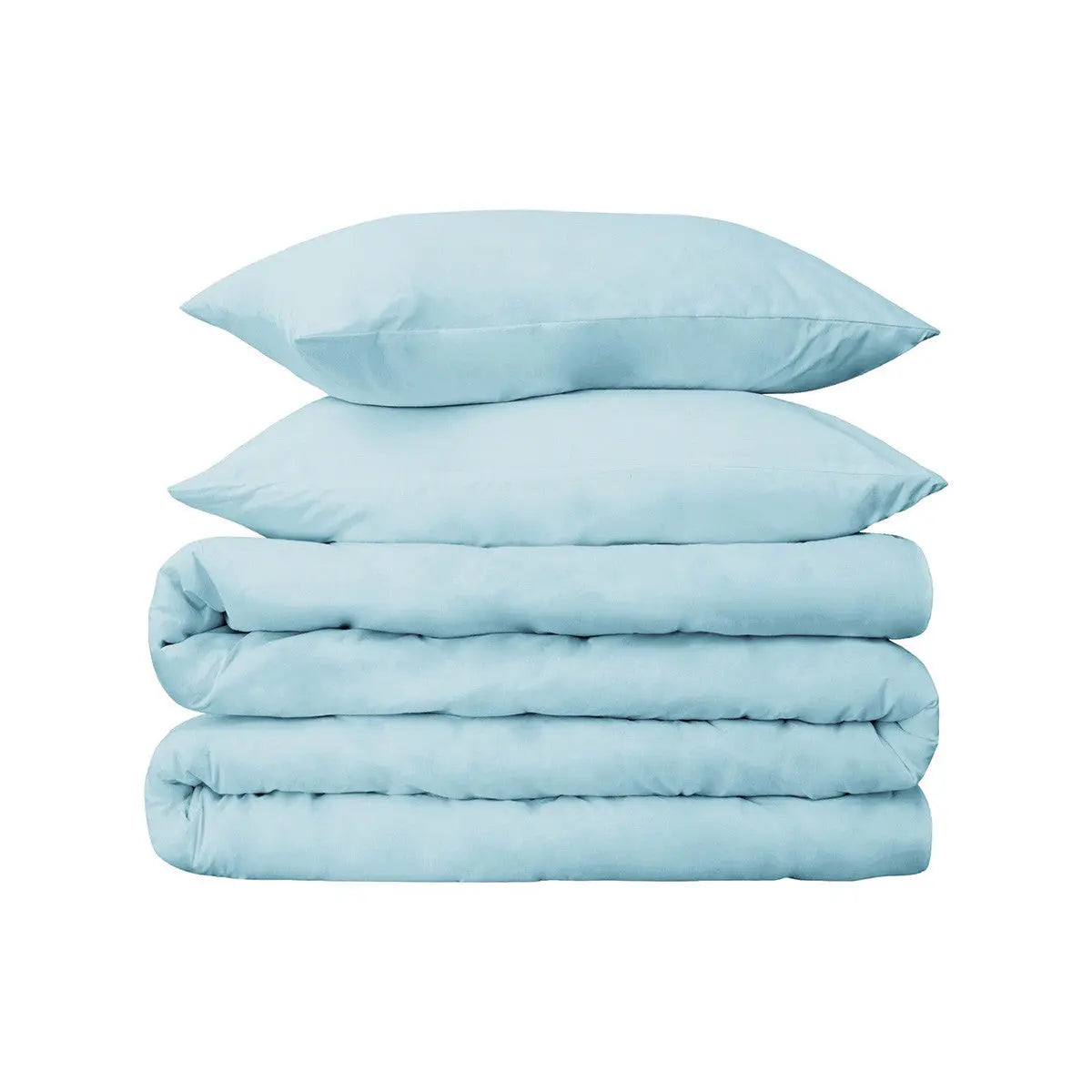 Light Blue King Cotton Blend Washable Duvet Cover Set Homeroots Bed & Bath