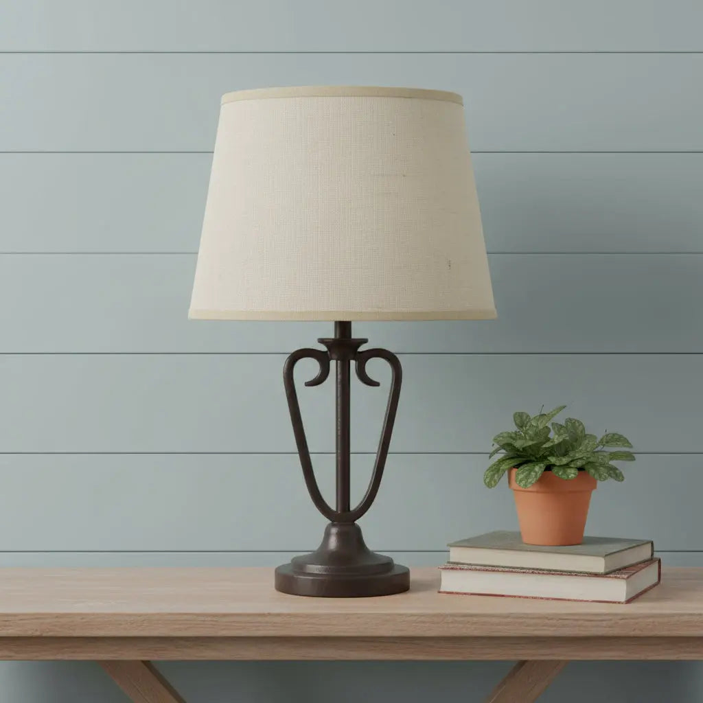 Light Brown Burlap Plain Drum Lamp Shade Homeroots Lighting