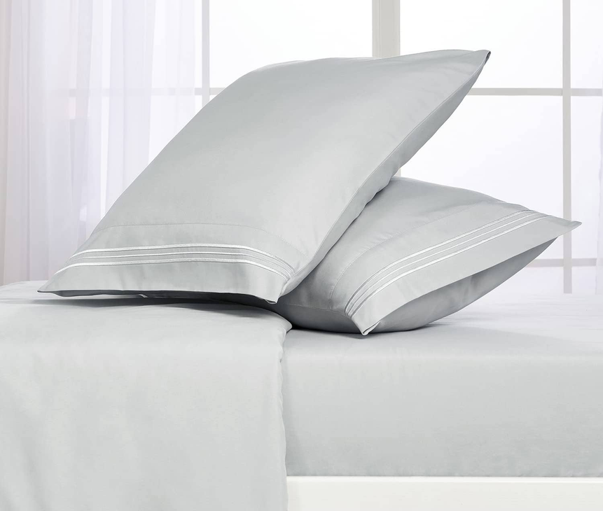 Light Color Embroidery Soft Sheet Set Wrinkle Resistant Home Mart Goods