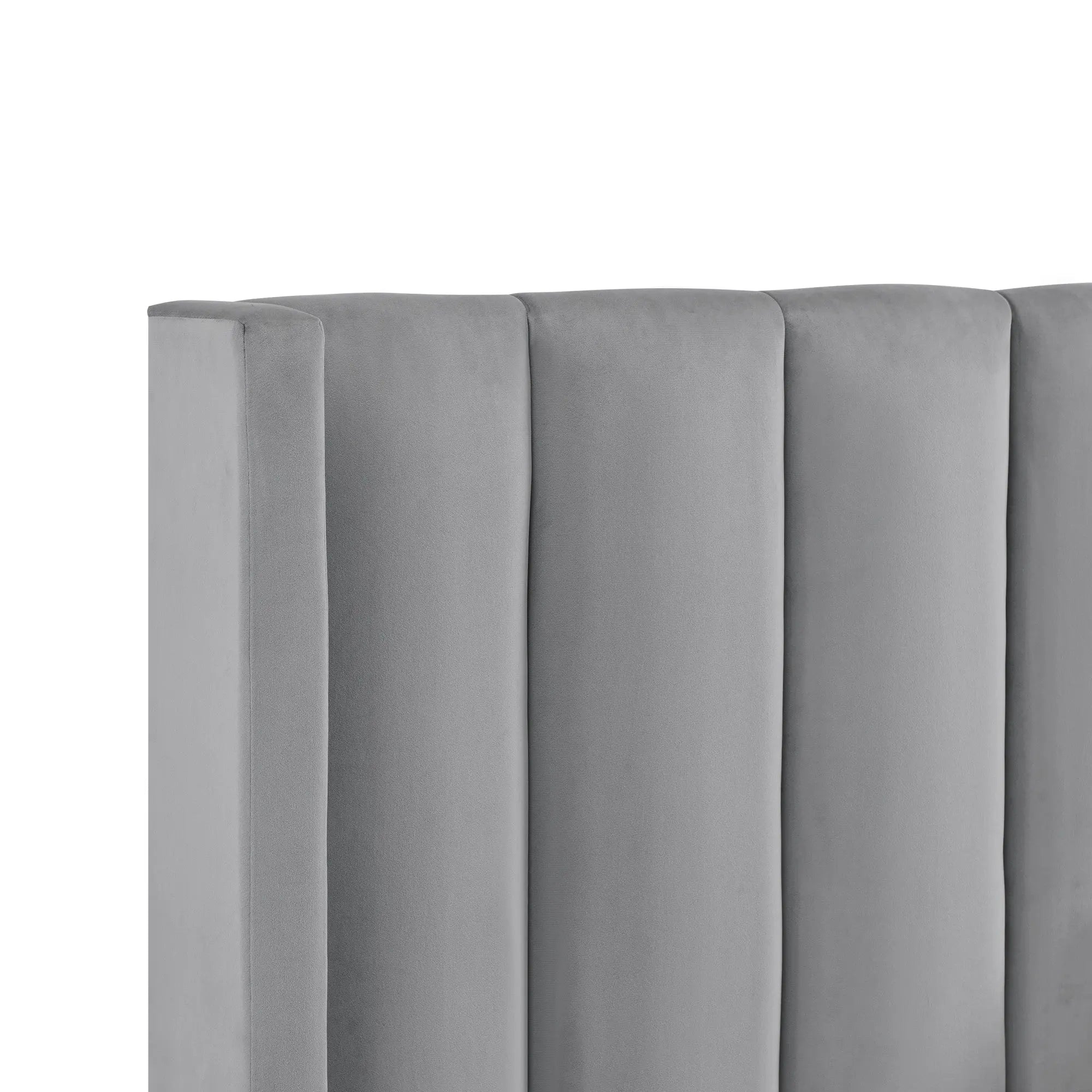 Light Gray Velvet Upholstered Full Bed Frame Homeroots Bed & Bath