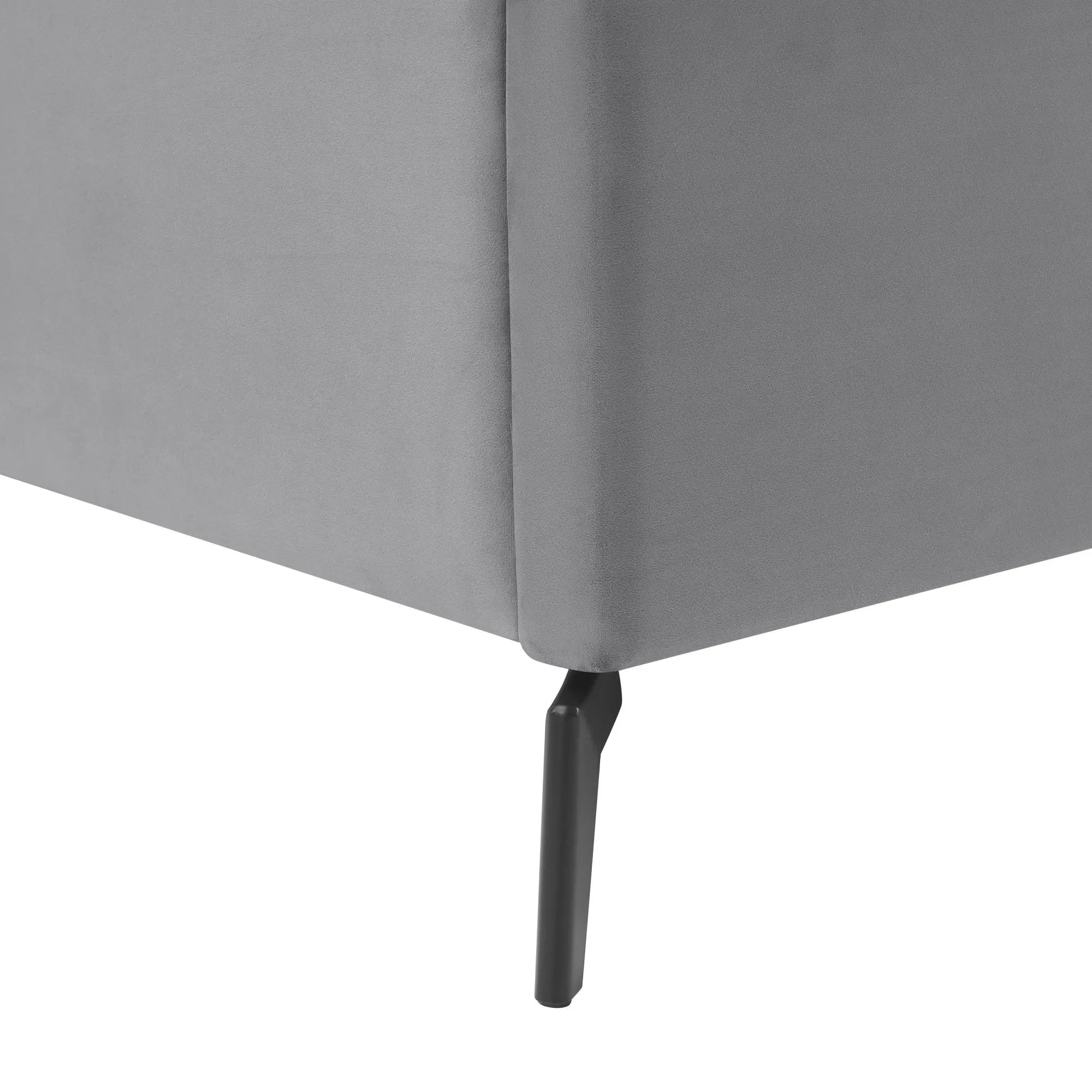 Light Gray Velvet Upholstered Full Bed Frame Homeroots Bed & Bath