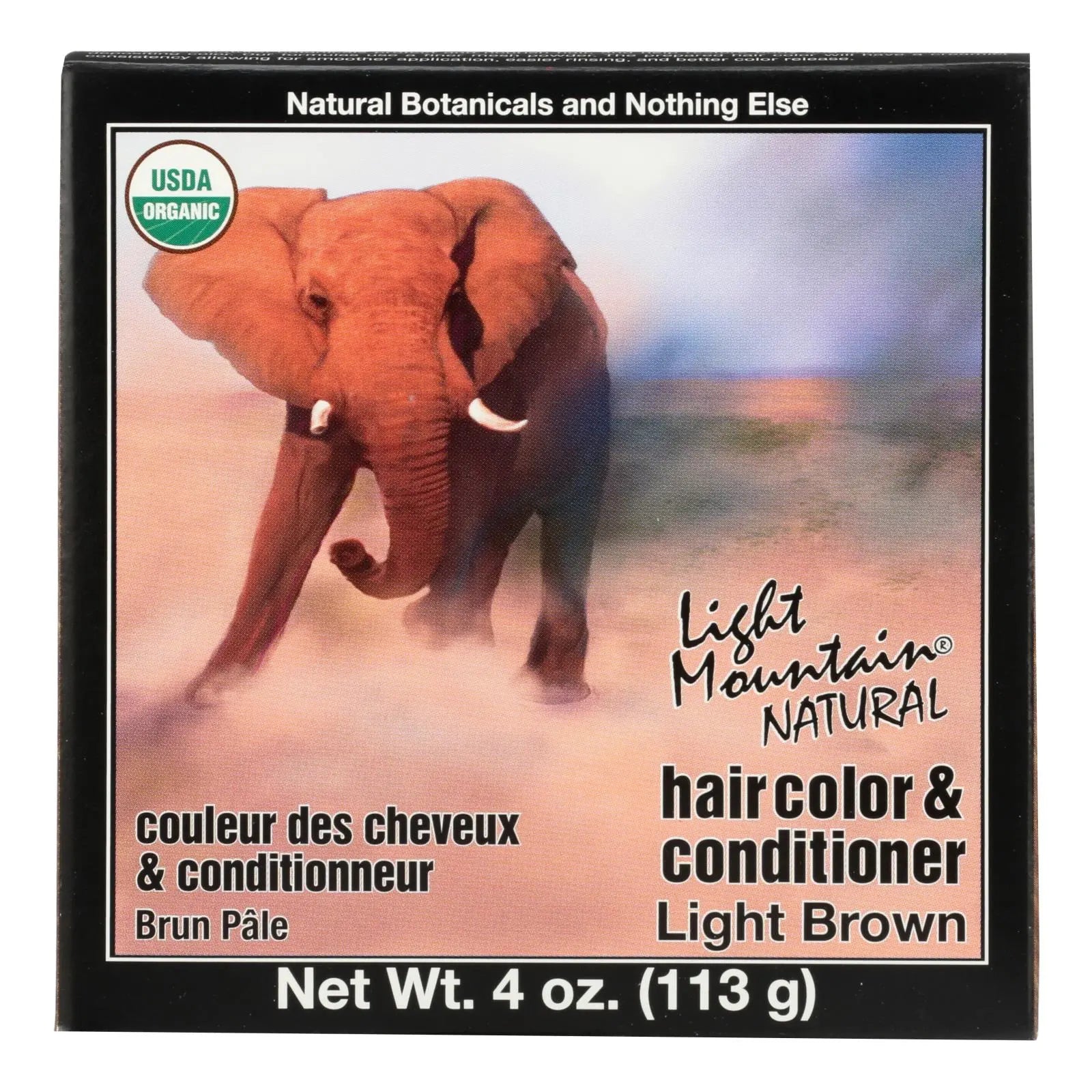 Light Mountain Hair Color/conditioner - Organic - Light Brown - 4 Oz Light Mountain