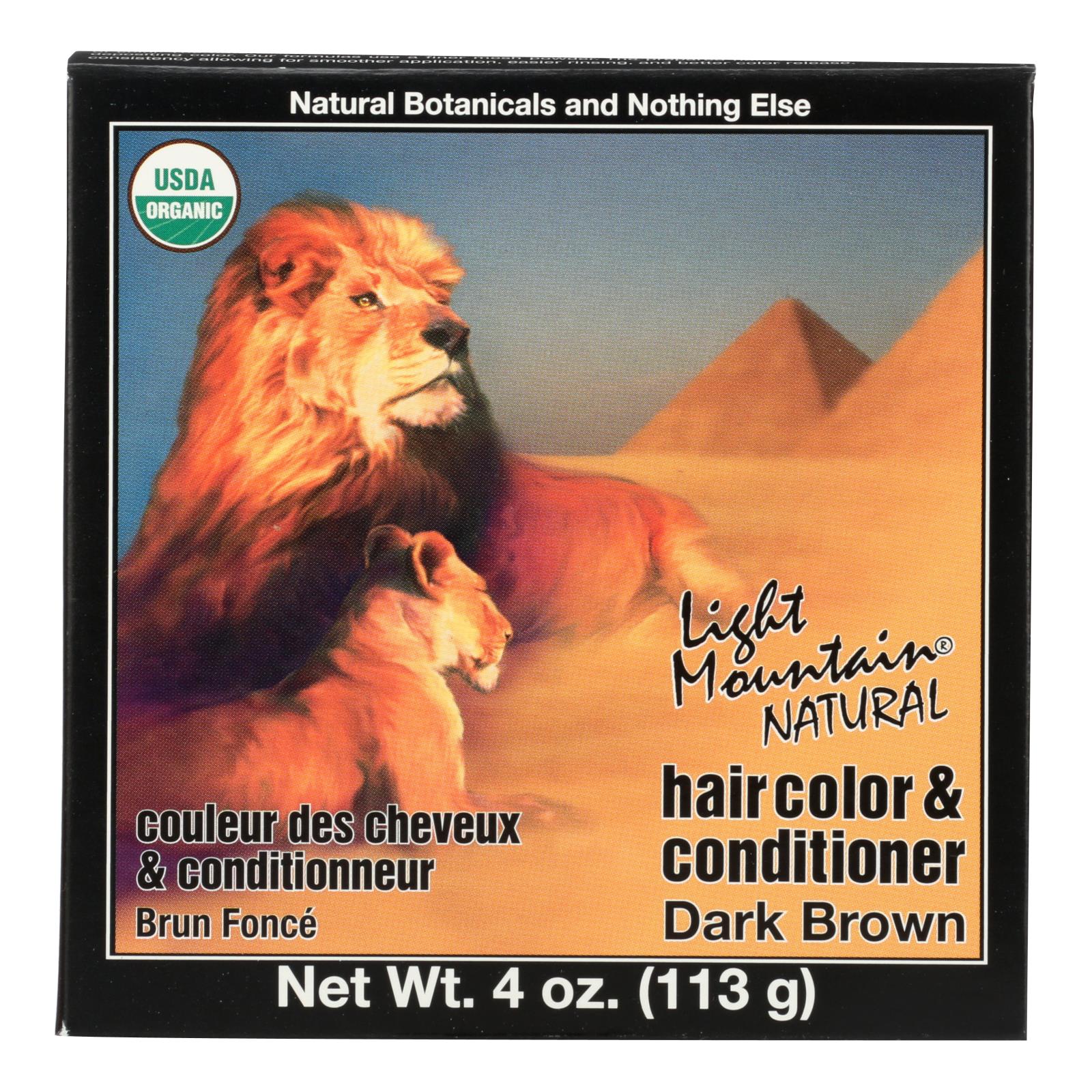 Light Mountain Organic Hair Color And Conditioner - Dark Brown - 4 Oz Light Mountain