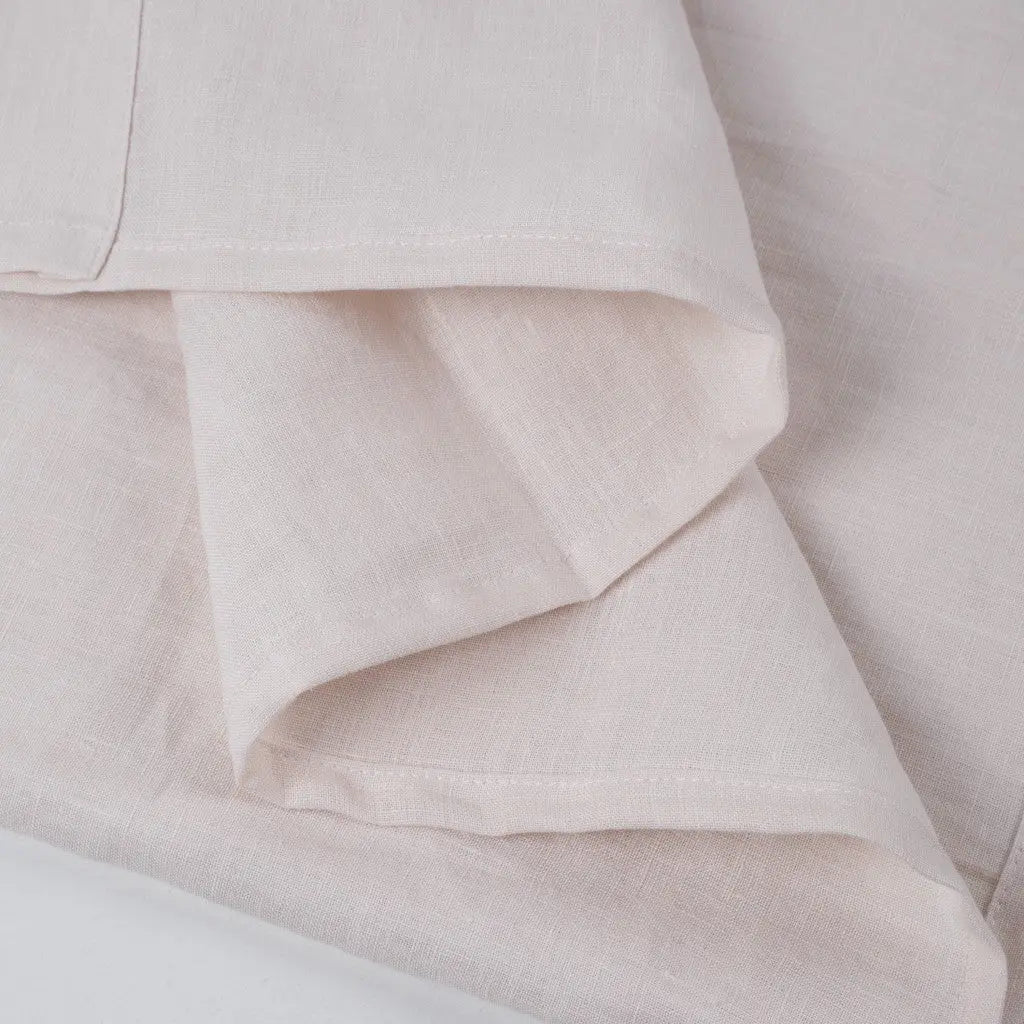 Light Pink Linen Twin Flat Sheet Homeroots Bed & Bath