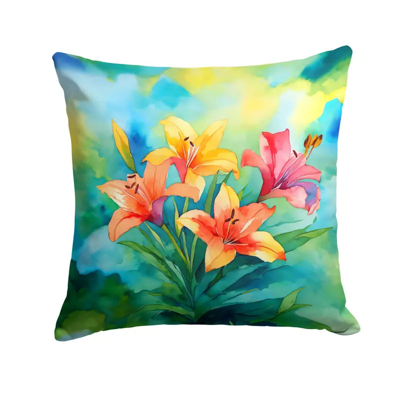 Lilies in Watercolor Pair of Pot Holders Caroline's Treasures