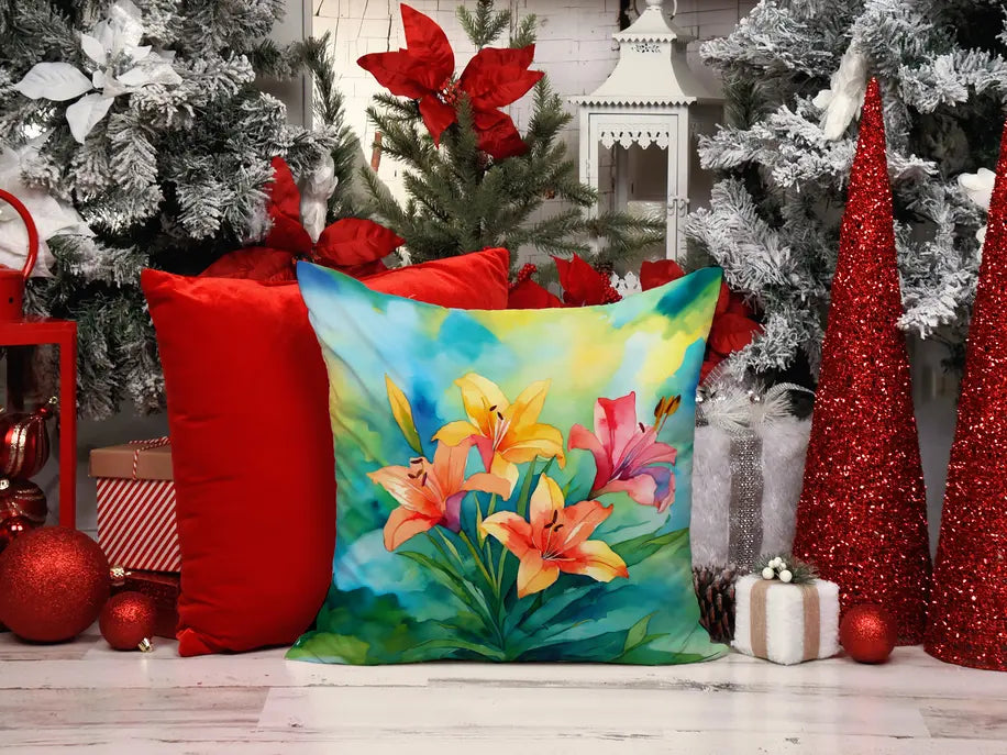 Lilies in Watercolor Pair of Pot Holders Caroline's Treasures