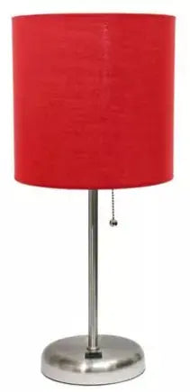 LimeLights Stick Lamp with USB charging port and Fabric Shade All The Rages, Inc.