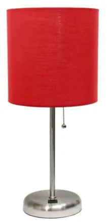 LimeLights Stick Lamp with USB charging port and Fabric Shade All The Rages, Inc.