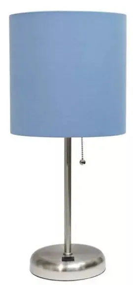 LimeLights Stick Lamp with USB charging port and Fabric Shade All The Rages, Inc.