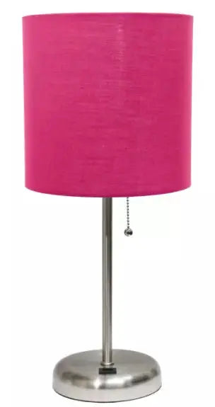 LimeLights Stick Lamp with USB charging port and Fabric Shade All The Rages, Inc.