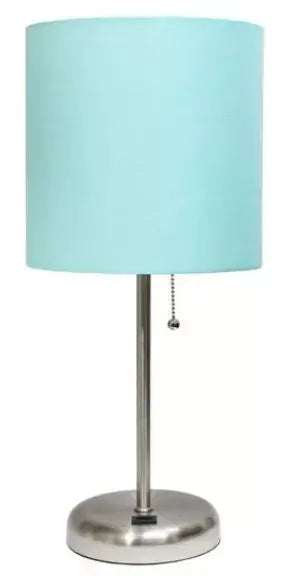 LimeLights Stick Lamp with USB charging port and Fabric Shade All The Rages, Inc.
