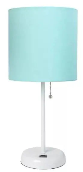 LimeLights Stick Lamp with USB charging port and Fabric Shade All The Rages, Inc.