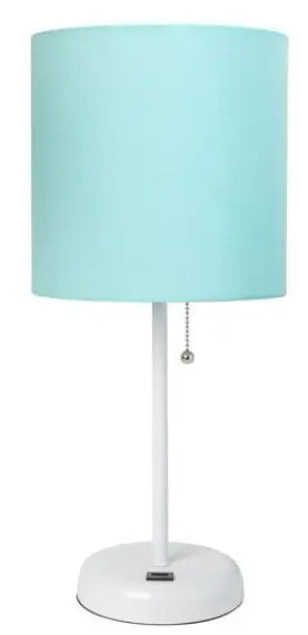 LimeLights Stick Lamp with USB charging port and Fabric Shade All The Rages, Inc.