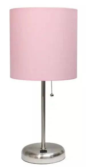 LimeLights Stick Lamp with USB charging port and Fabric Shade All The Rages, Inc.