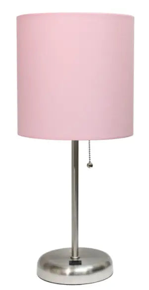 LimeLights Stick Lamp with USB charging port and Fabric Shade All The Rages, Inc.