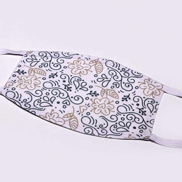 Line Drawing Hearts FLAT Face Mask LIANE FRIED STUDIO