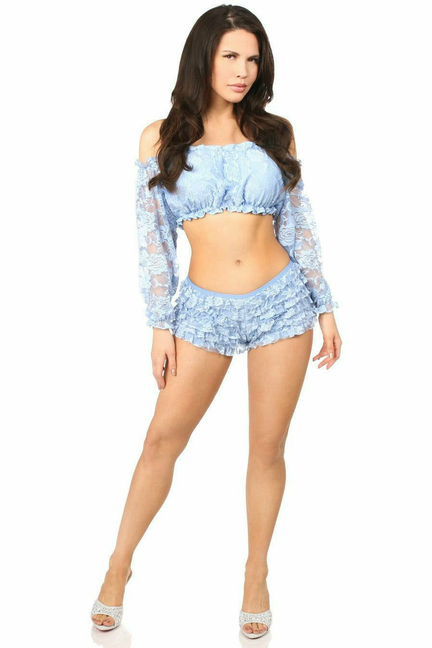 Lined Lace Long Sleeve Peasant Top Daisy Corsets
