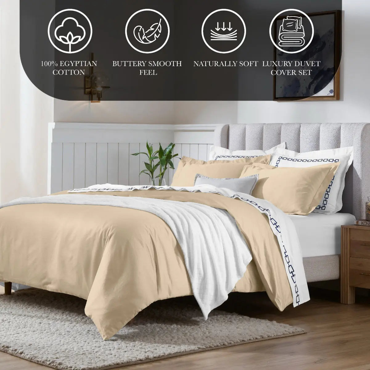 Linen Queen Cotton Blend Washable Duvet Cover Set Homeroots Bed & Bath