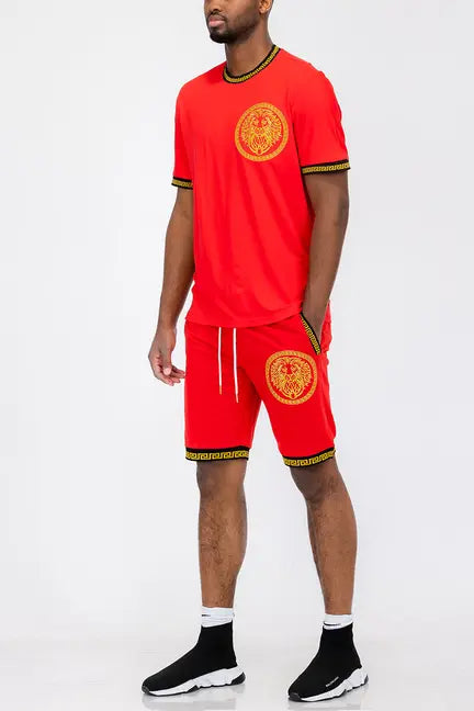 Lion Head Tshirt Short Set WEIV