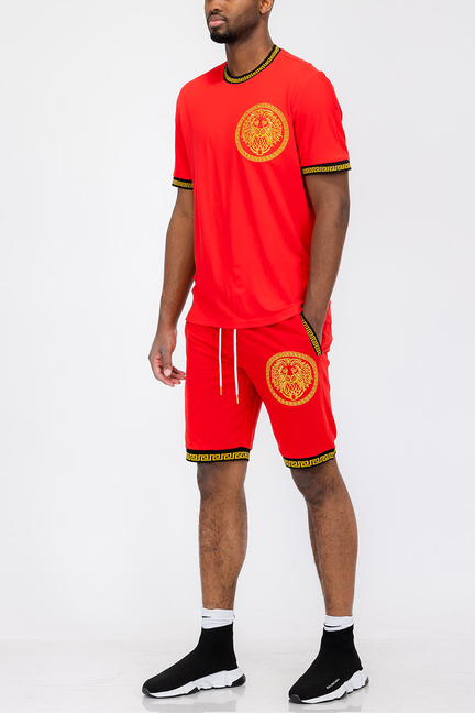 Lion Head Tshirt Short Set WEIV