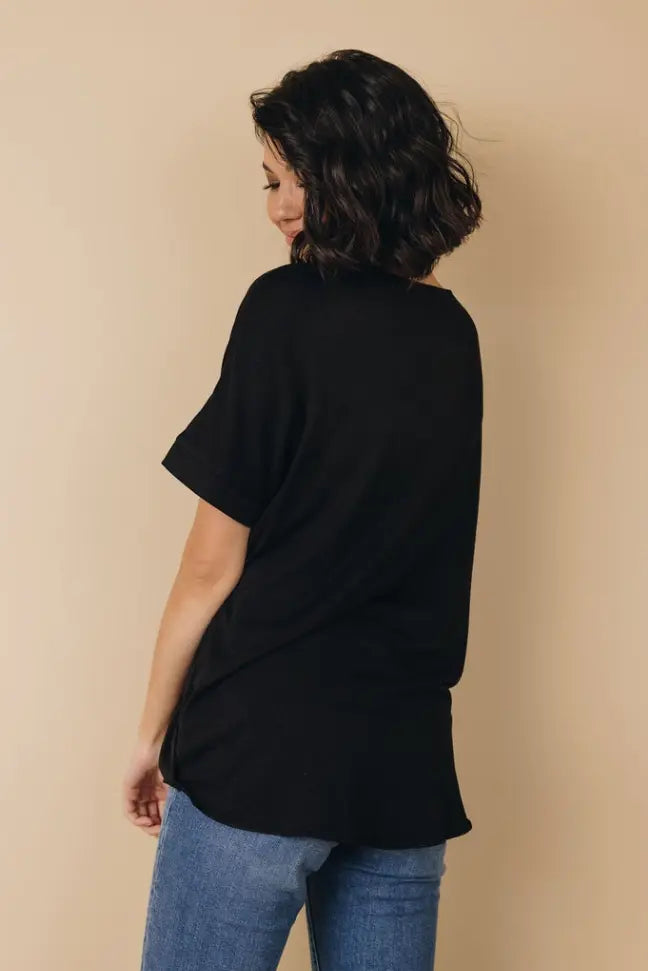 Lior Drape Knit Top Stay Warm in Style