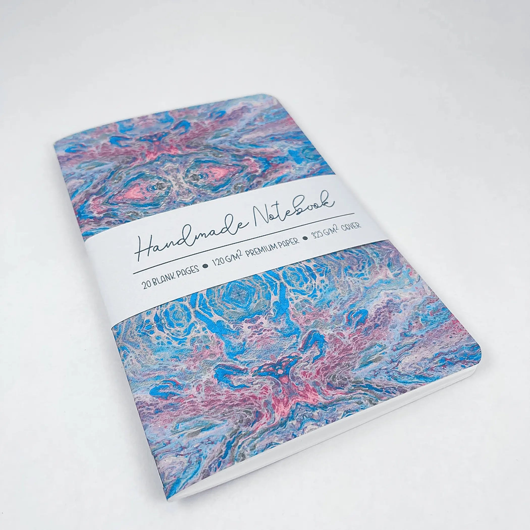 Liquid Art - Style 1 - Handmade Saddle Bound Notebook - A5-ish size Art by Erica H