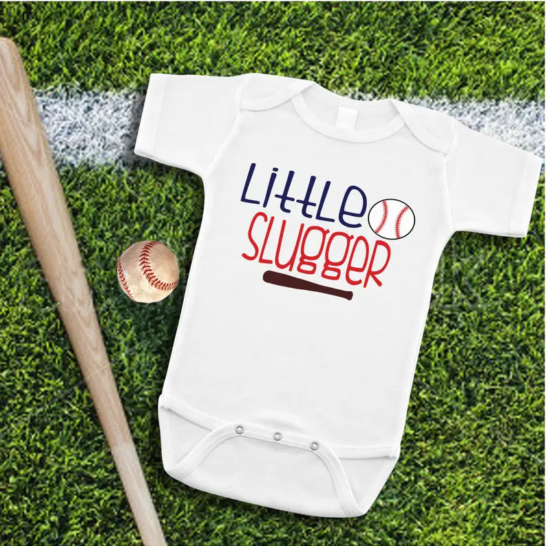 Little Slugger Baseball Baby Bodysuit Dream Team Designs