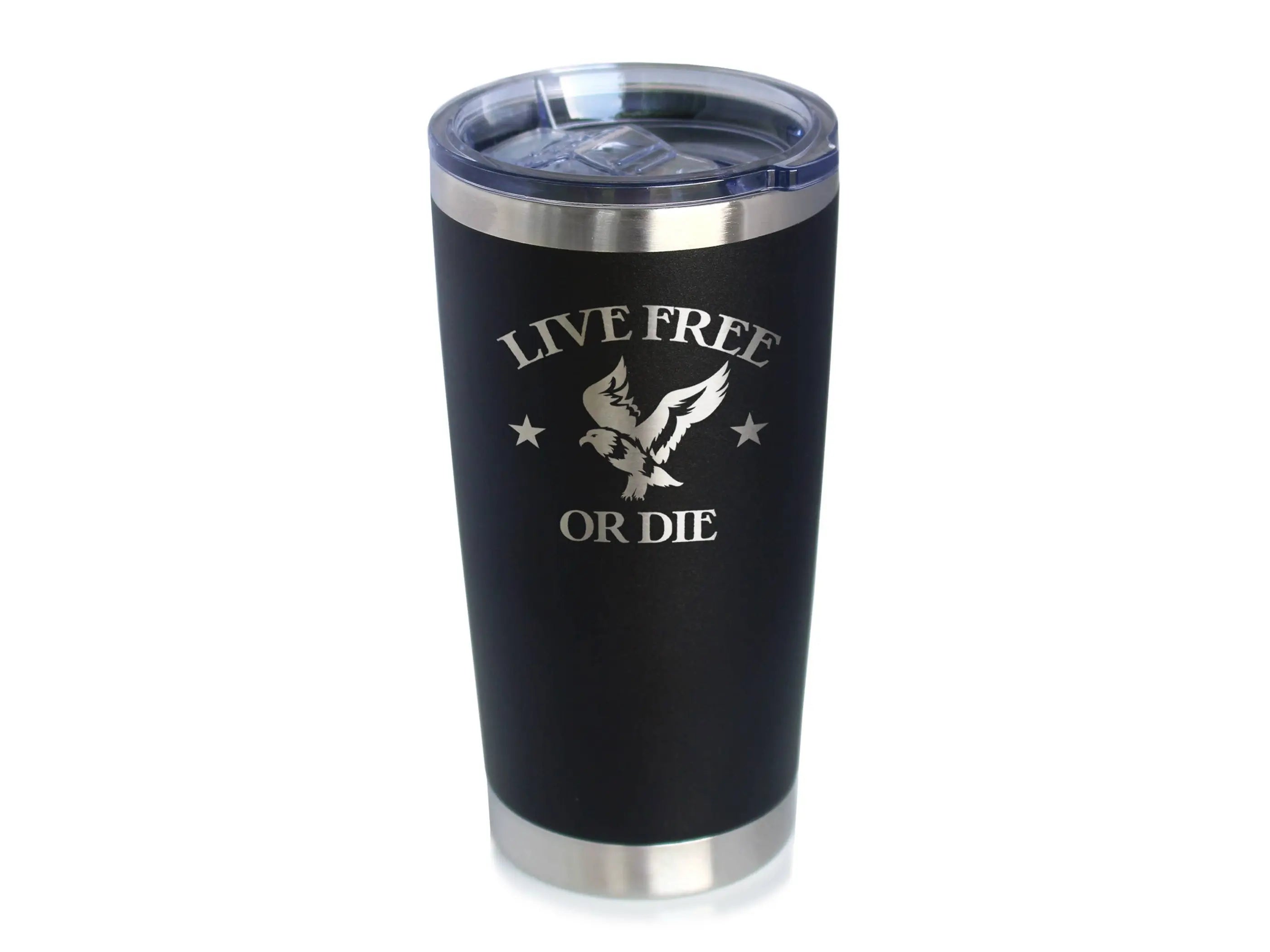 Live Free or Die Insulated Travel Tumbler - Patriotic Gifts Bevvee