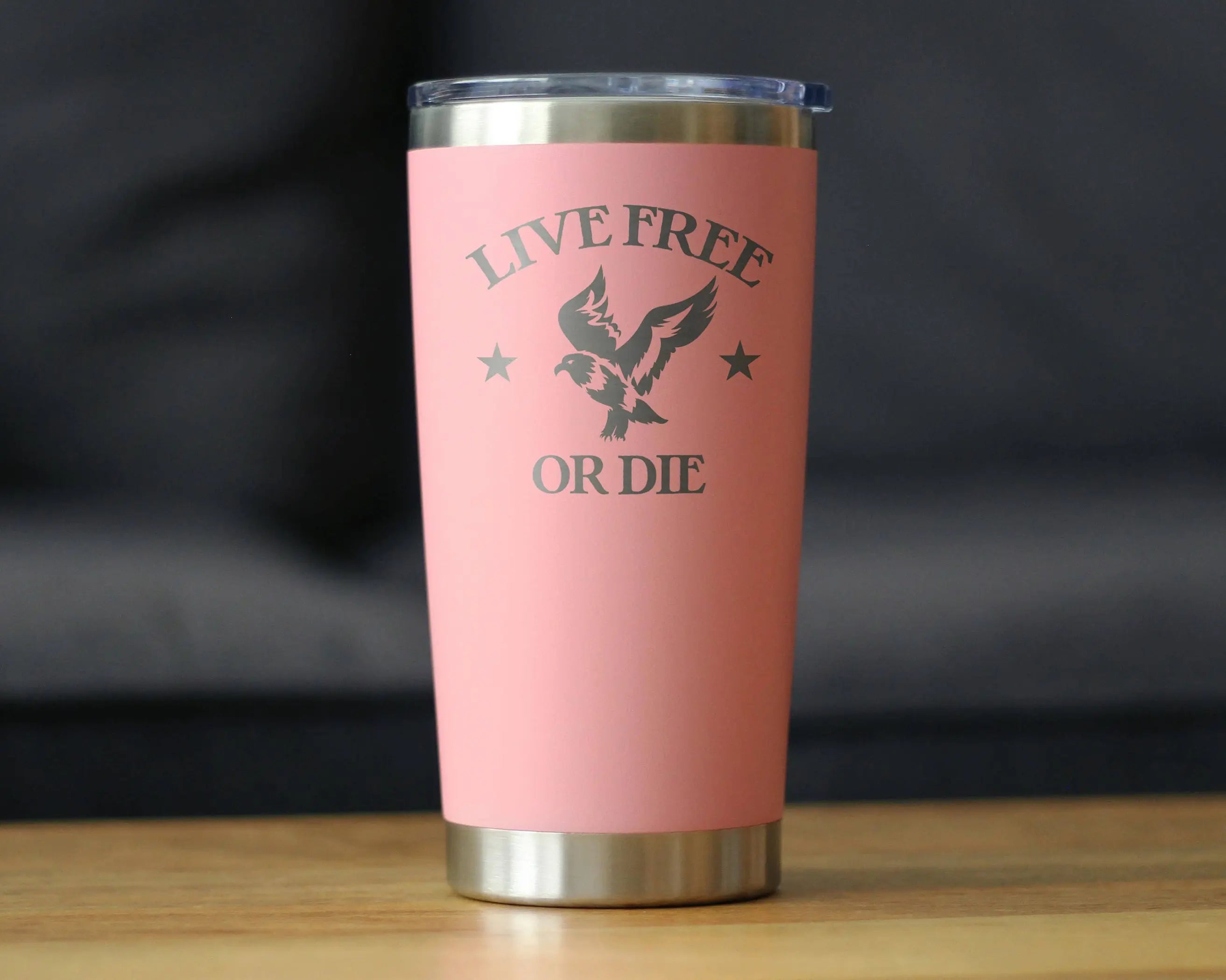 Live Free or Die Insulated Travel Tumbler - Patriotic Gifts Bevvee