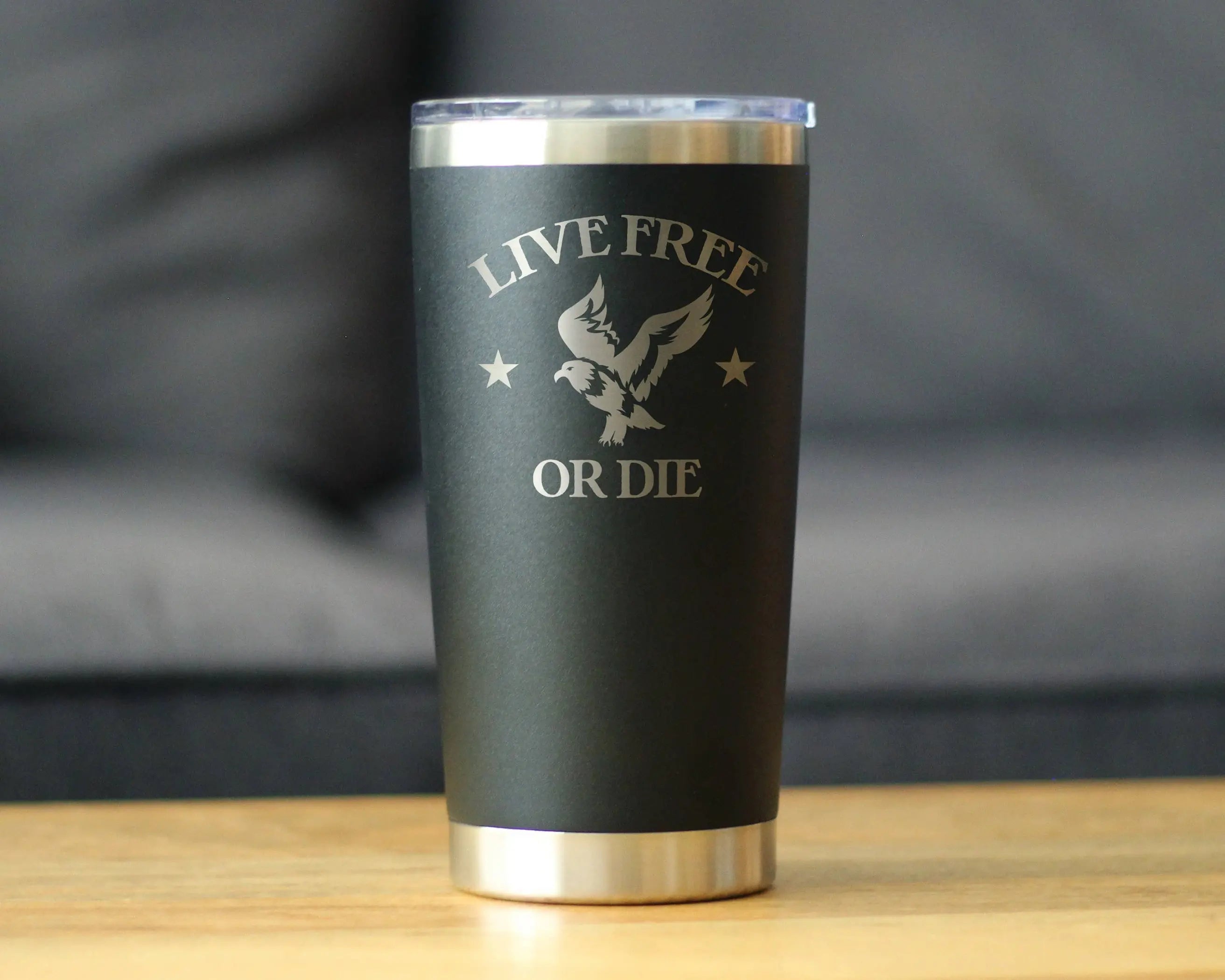 Live Free or Die Insulated Travel Tumbler - Patriotic Gifts Bevvee