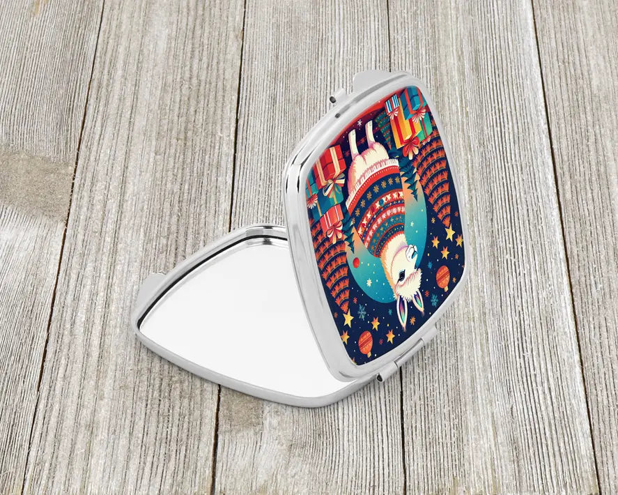 Llama Christmas Compact Mirror Caroline's Treasures