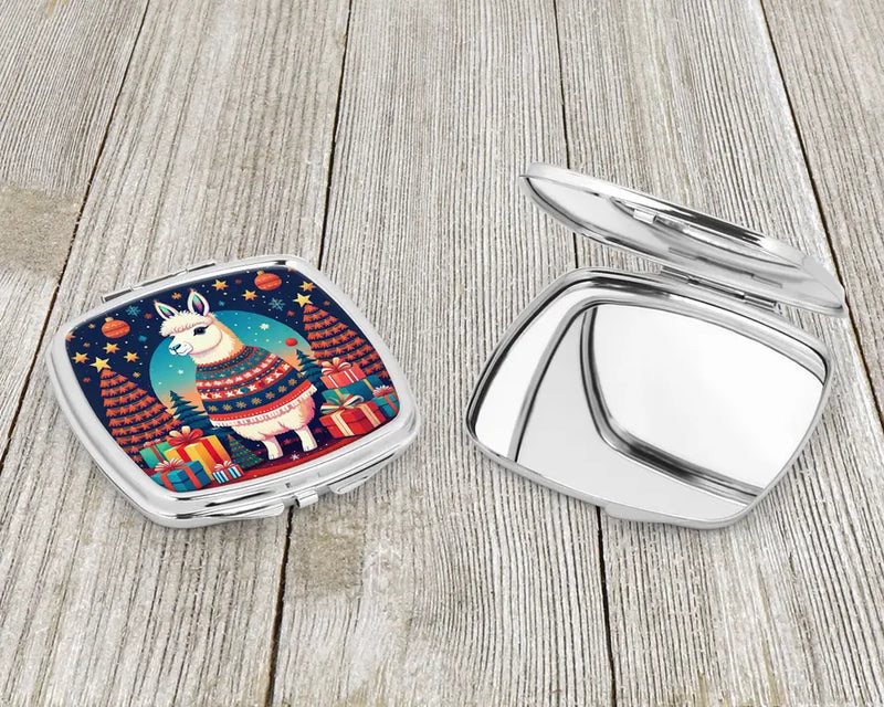 Llama Christmas Compact Mirror Caroline's Treasures
