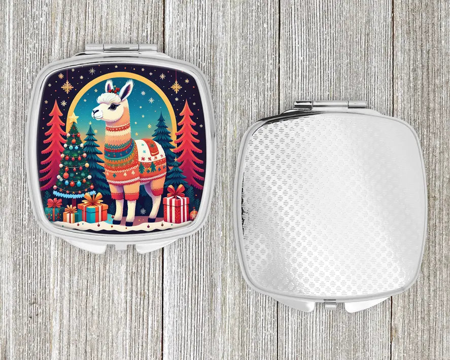 Llama Christmas Compact Mirror Caroline's Treasures