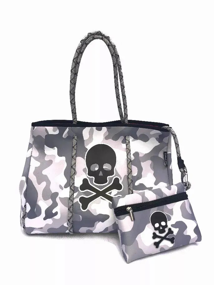 Lolly Luella On the Go - Neoprene Tote Bag (With Removable Matching Small Zippered Pouch) Lolly Luella