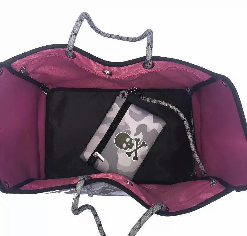 Lolly Luella On the Go - Neoprene Tote Bag (With Removable Matching Small Zippered Pouch) Lolly Luella