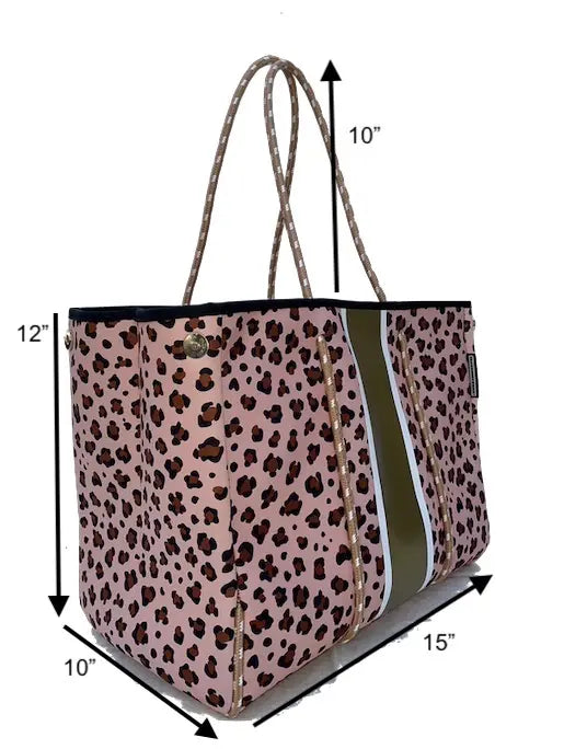 Lolly Luella On the Go - Neoprene Tote Bag (With Removable Matching Small Zippered Pouch) Lolly Luella