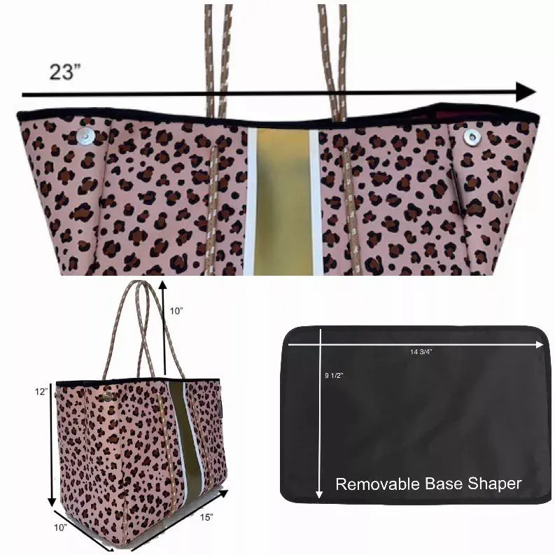 Lolly Luella On the Go - Neoprene Tote Bag (With Removable Matching Small Zippered Pouch) Lolly Luella