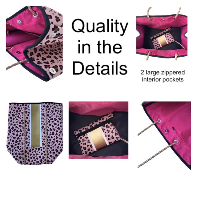 Lolly Luella On the Go - Neoprene Tote Bag (With Removable Matching Small Zippered Pouch) Lolly Luella
