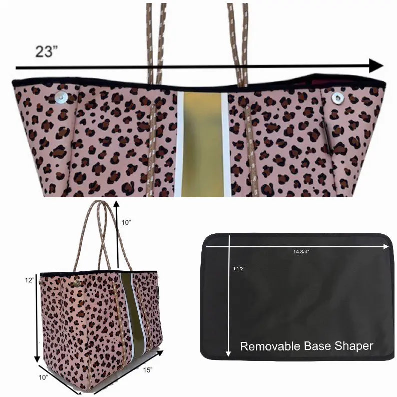 Lolly Luella On the Go - Neoprene Tote Bag (With Removable Matching Small Zippered Pouch) Lolly Luella
