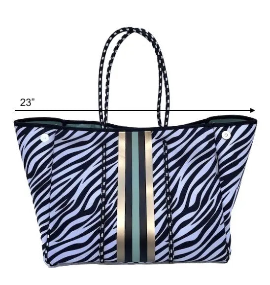 Lolly Luella On the Go - Neoprene Tote Bag (With Removable Matching Small Zippered Pouch) Lolly Luella