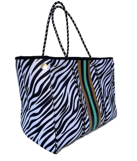 Lolly Luella On the Go - Neoprene Tote Bag (With Removable Matching Small Zippered Pouch) Lolly Luella