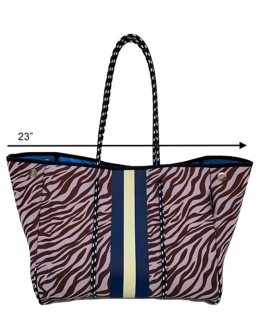 Lolly Luella On the Go - Neoprene Tote Bag (With Removable Matching Small Zippered Pouch) Lolly Luella