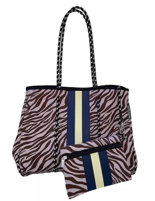 Lolly Luella On the Go - Neoprene Tote Bag (With Removable Matching Small Zippered Pouch) Lolly Luella