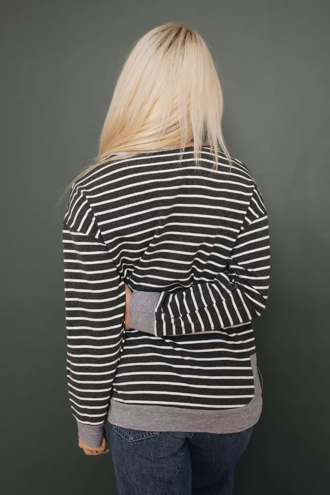 Long Live Stripes Long Sleeve Top Stay Warm in Style