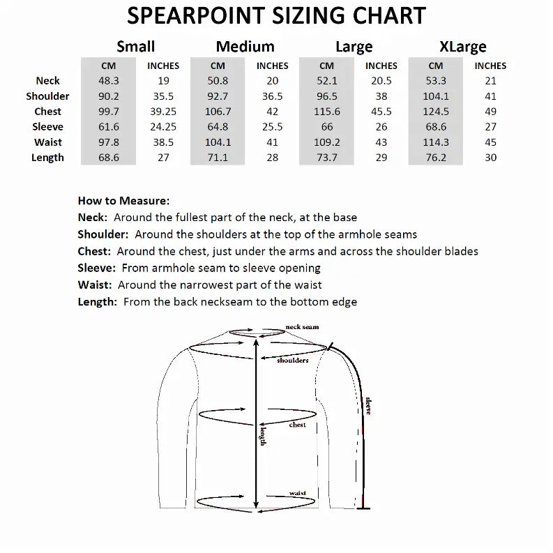 Long Sleeve Crew Collar Spearpoint Apparel