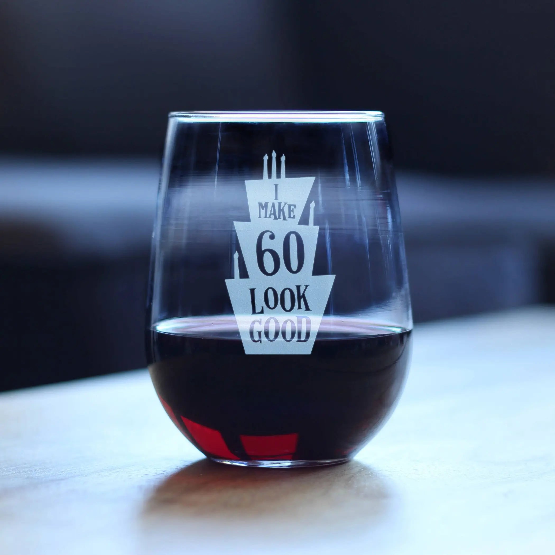 Look Good 60 Stemless Wine Glass - 60th Birthday Gifts Bevvee